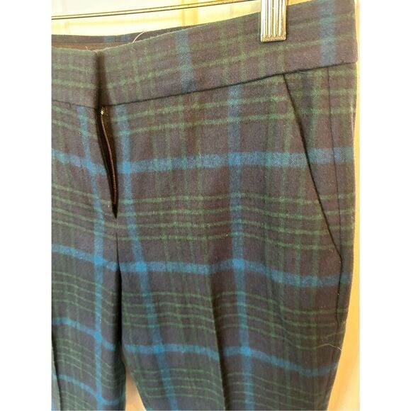 Pendenton blue plaid skinny pants women’s size 4 nwt 100% virgin wool - Picture 2 of 8